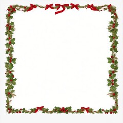 Christmas border frame white background