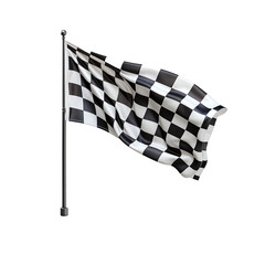 Fototapeta premium checkered flag isolated on transparent background