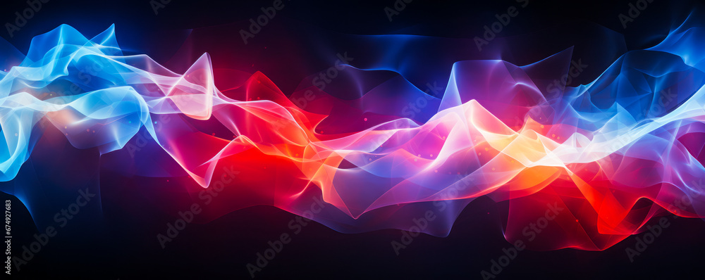 Poster Surreal Digital Canvas: Abstract Patterns in a Technicolor Backdrop