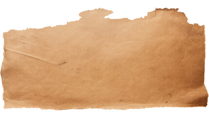 old paper isolated on transparent background
