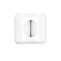 Shrink Wrap of 6 Aluminium Cans image isolated on a white background