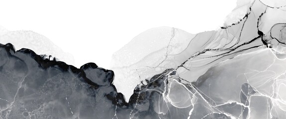 Alcohol ink monochrome background with fluid texture, black and white colormix, minimalistic hand drawn art for wall pictures, luxury elegant wallpaper for print, interior wall decoration
- 674931265