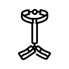 Bdsm bondage color line icon. Pictogram for web page