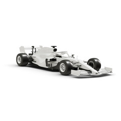 a image of a Racing Car isolated on a white background