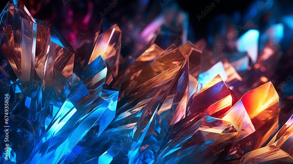 Aufkleber a blurred abstract image of a crystal creating ai generated illustration