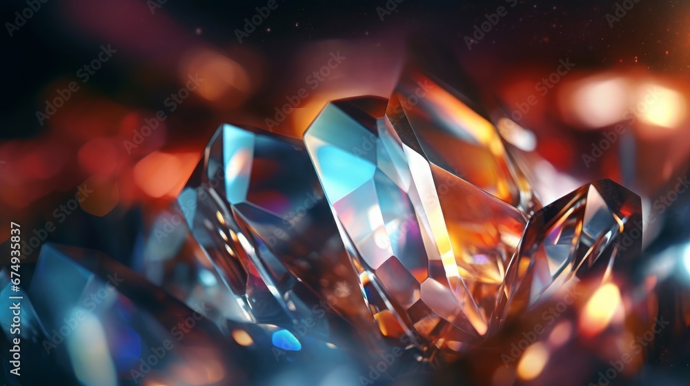 Aufkleber a blurred abstract image of a crystal creating ai generated illustration