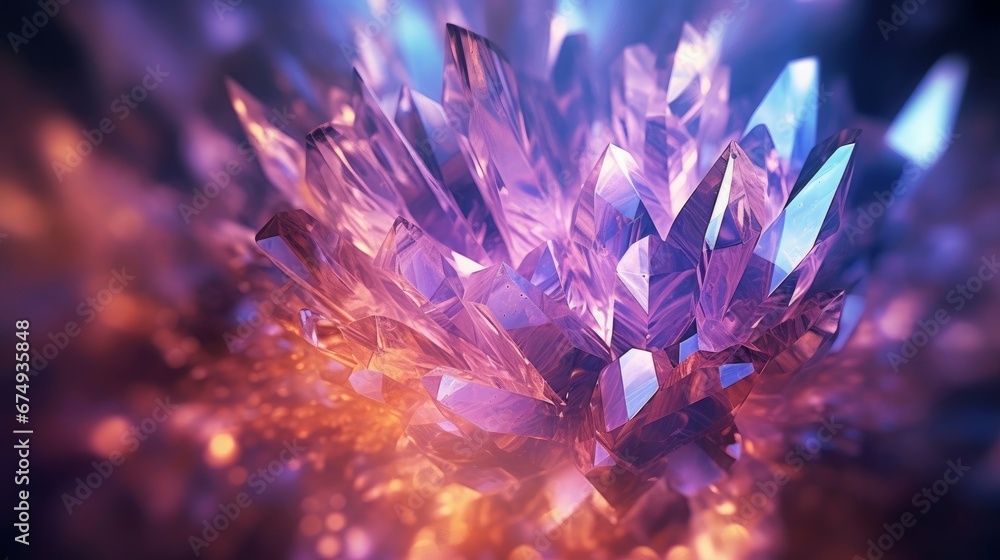 Poster a blurred abstract image of a crystal creating ai generated illustration