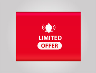  red flat sale web banner for limited offer