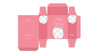 Modern & Attractive Package Design Template For Perfume Bottle With place For Photo 