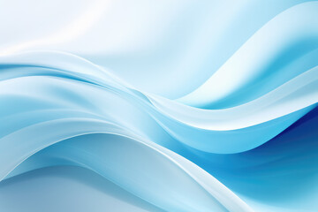 Beautiful futuristic Geometric background for your presentation. 3D wall in light blue and white tones. AI generated.