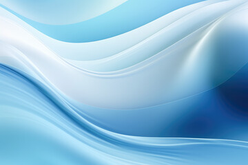 Beautiful futuristic Geometric background for your presentation. 3D wall in light blue and white tones. AI generated.