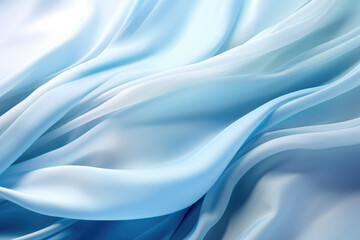 Obraz premium Beautiful futuristic Geometric background for your presentation. 3D wall in light blue and white tones. AI generated.