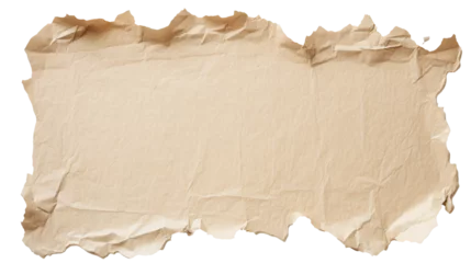 Fotobehang old beige sheet isolated on transparent background © bmf-foto.de