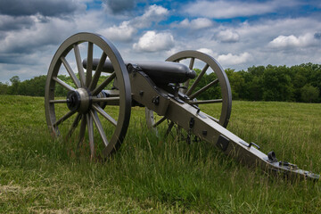 Cast iron 10 pounder Artillery piece, on the battlefield at Gettysburg National Military Park
