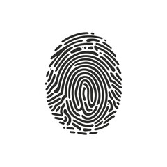 Fingerprint icon. Security access concept. Biometrics system. Vector illustration