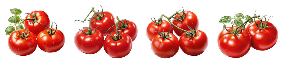 Tomatos  Hyperrealistic Highly Detailed Isolated On Transparent Background Png File