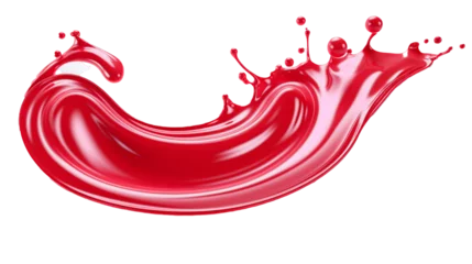 Gardinen red paint liquid splash isolated against transparent background © bmf-foto.de