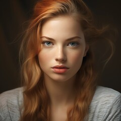 Fototapeta premium portrait of a person, Beauty And Skin Care Portrait Of Woman
