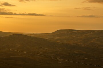 Winding to mountain peaks. Beautiful mountain landscape.