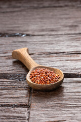 Raw organic red quinoa seeds - Healthy cereal