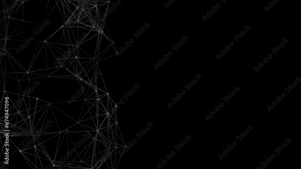 Poster Abstract geometric background. Plexus mesh backdrop illustration.