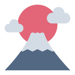 Mount Fuji nature japanese landmark icon