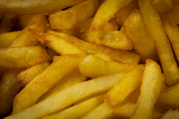 tas de frites, en gros plan