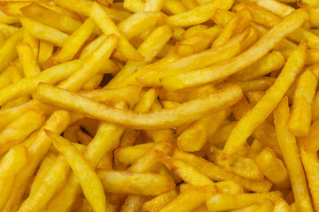 tas de frites, en gros plan