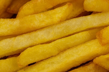 tas de frites, en gros plan