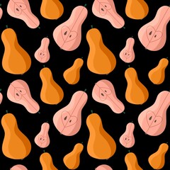Cartoon fruit seamless pears pattern for wrapping paper and fabrics and linens and kids accessories
