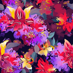 Fototapeta na wymiar Elegant floral seamless pattern