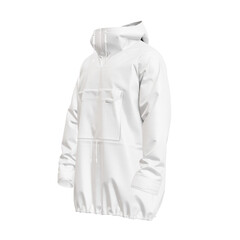 a image of a white Ski Jacket isolated on a white background