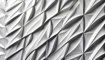 White geometric patterns, 3d tile wall texture, panorama banner background,
