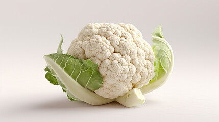 Cauliflower fresh flowers gardening cabbage vegetable cauli white background image Ai generated art