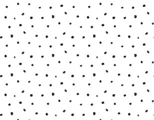 Pattern doodle dots on a transparent background, black circles drawn by hand. Modern abstract design for print and textile - obrazy, fototapety, plakaty