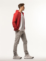 Naklejka premium cutout of a 18-year model doing poses