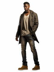 cutout of a 18-year model doing poses