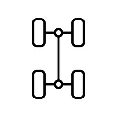 Car Repair Icon, Chassis Vector Design