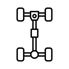 Car Repair Icon, Chassis Vector Design