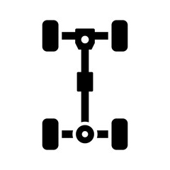 Car Repair Icon, Chassis Vector Design