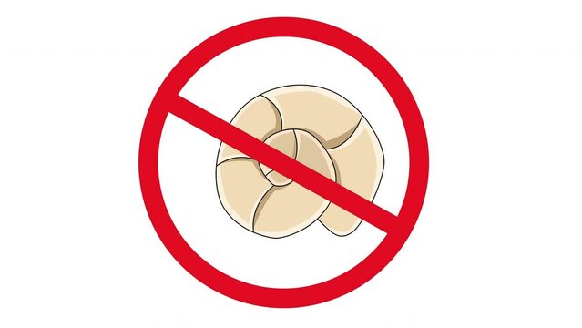 Animation of forbidden icon and ancient shell icon