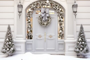 Luxurious Christmas decoration on white background. Decoration, Christmas, merry Christmas and happy new year