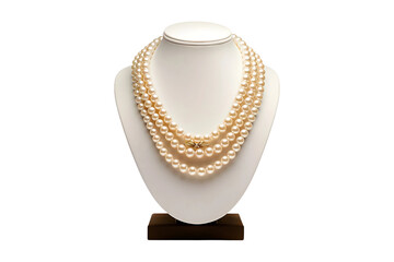 Necklace stand isolated on transparent and white background