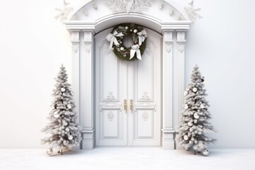 Fototapeta na wymiar Luxurious Christmas decoration on white background. Decoration, Decoration, merry Christmas and happy new year