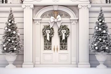 Luxurious Christmas decoration on white background. Decoration, Decoration, merry Christmas and happy new year