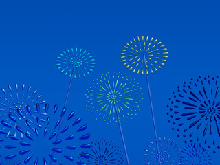 Fireworks in the city