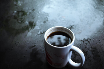 cup of coffee on the table