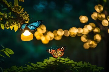 Obraz na płótnie Canvas butterfly in the night