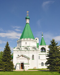 Fototapeta na wymiar Church of the Archangel Michael in the Nizhny Novgorod Kremlin. Russia