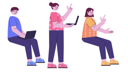 Cute character with different style